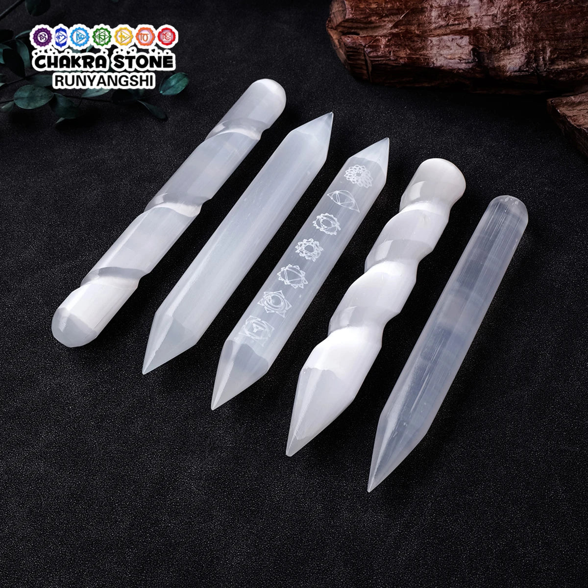 Energy Wand Selenite Crystal Healing Stick