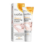 Sadoer Vitamin C Whitening Cream packaging with a tube and box on a white background