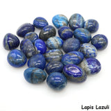 Collection of Lapis Lazuli stones on a white background