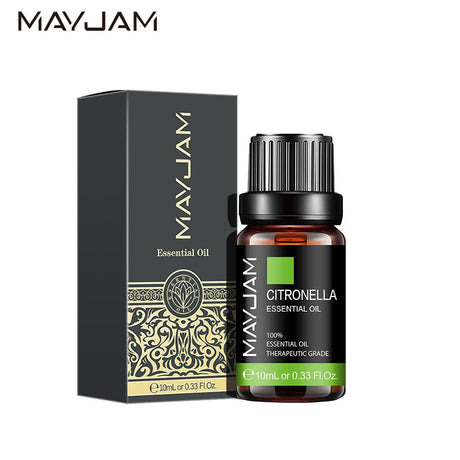 MayJam Citronella essential oil bottle and packaging on a white background