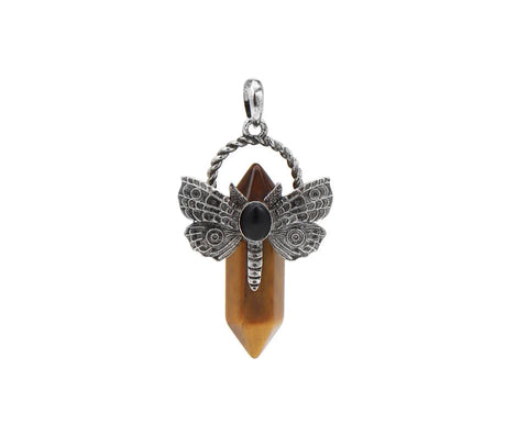 Dragonfly pendant on a crystal with 'Cita Jewelry' logo.