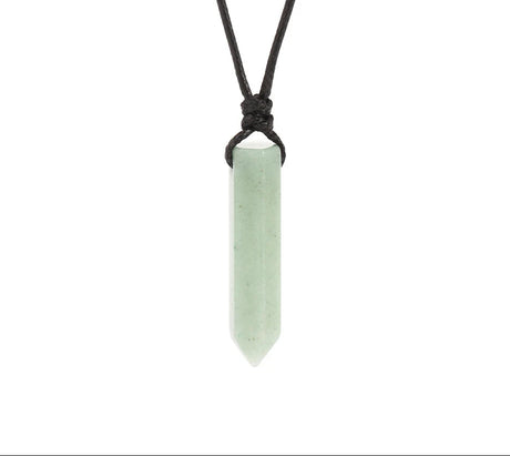 Green crystal pendant necklace on a white background with 'Cita Jewelry' logo.