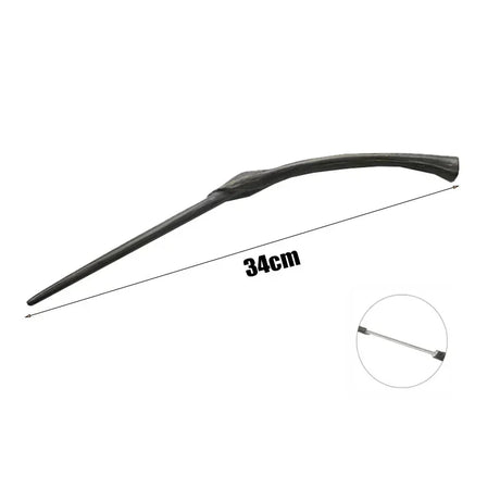 Black bow with measurement label on a white background