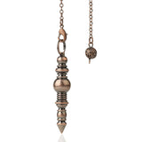 Bronze pendant necklace on a white background