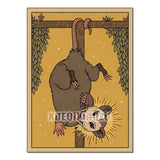 Illustration of a flying squirrel hanging from a branch on a yellow background with 'XUE' branding.