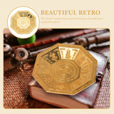 Decorative gold tray with intricate patterns on a textured surface