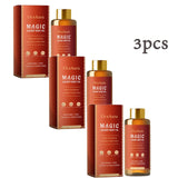 OceAura Magic Luxury Body Oil packaging with three bottles and boxes on a white background