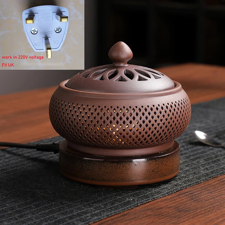 Brûleur d'encens électrique en bois de santal Purple Sand 