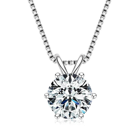 Diamond necklace on a white background