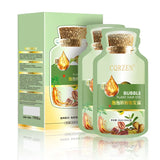 Three bottles of CQRZEN bubble plant hair dye with a packaging box on a white background