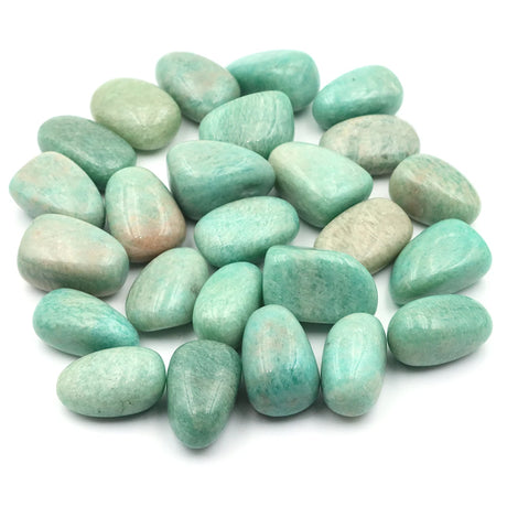 Turquoise stones on a white background