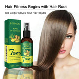 Eelhoe King of Ginger hair care product with a woman displaying long hair on a white background