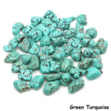 Turquoise stones on a white background