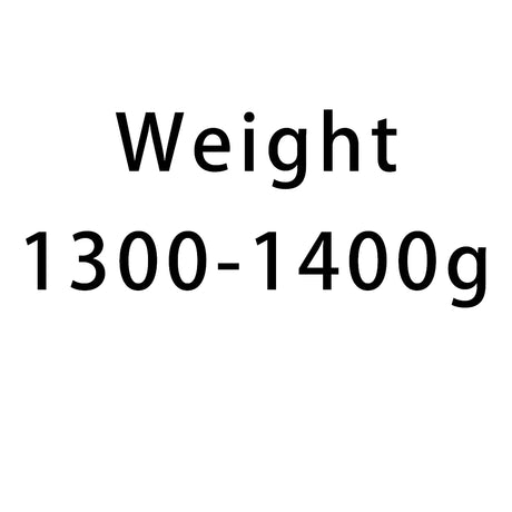 Text indicating weight range 1300-1400g on a white background