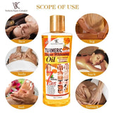 Victoria Super Colorful Turmeric Super Whitening Oil bottle with usage instructions on a white background
