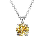 Yellow gemstone necklace on a white background