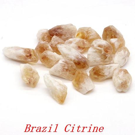 Brazil Citrine stones on a white background