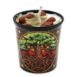 Votive Scented Candle with Herbs and Crystal Stones - Tree of Life