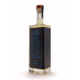 Bottle with a black label on a white background