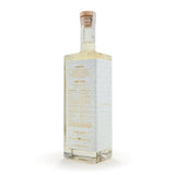 Bottle with a white label on a white background