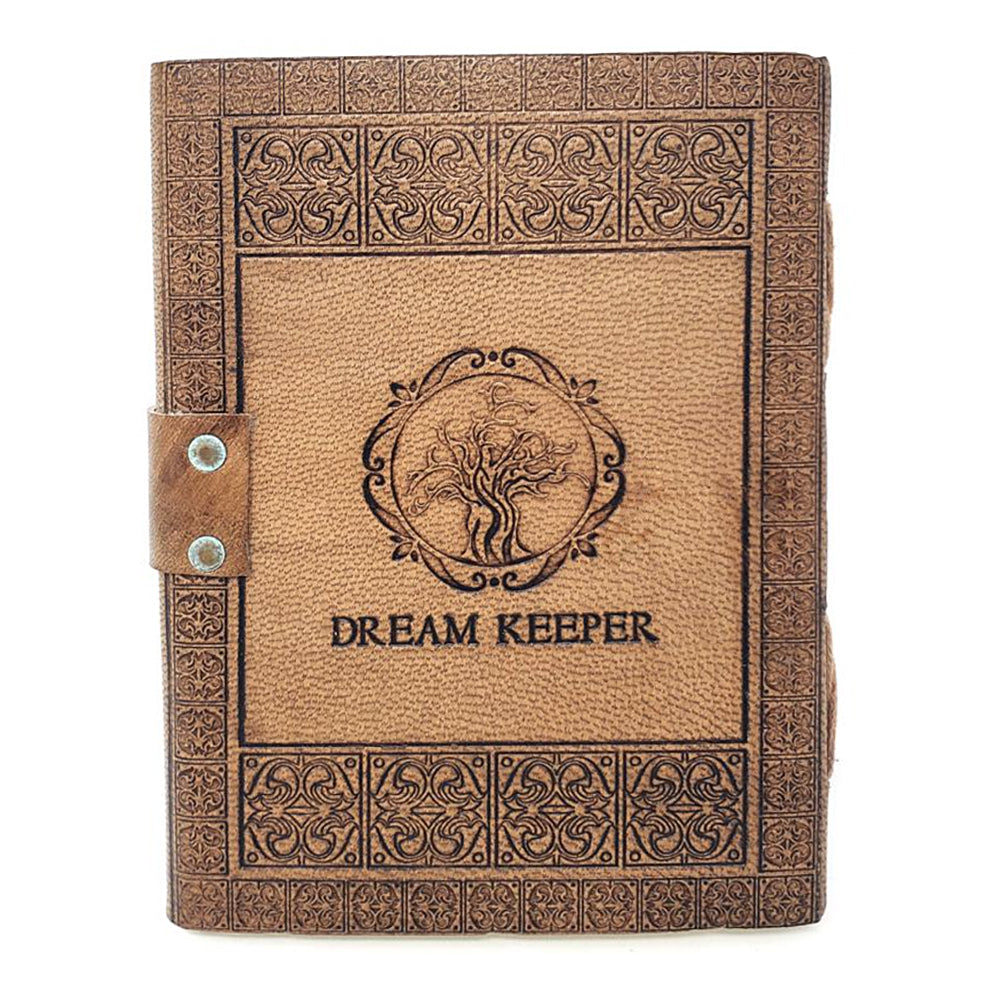 Tree of Life with Celtic Knots Leather Journal with Latch Closure