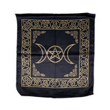Pentacle Triple Moon Altar Cloth 21" x 21"