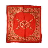 Pentacle Triple Moon Altar Cloth 21" x 21"
