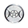 Triple Moon Silver Plated Altar Tile
