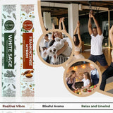 Two boxes of Trumiri incense sticks with lifestyle images and product benefits text.