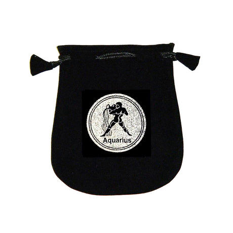 Velvet pouch - Aquarius
