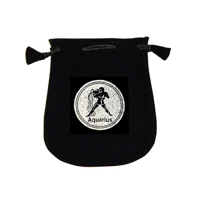 Velvet pouch - Aquarius
