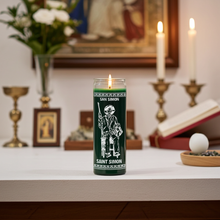Saint Simon Green 7-Day Candle – Renewal, Peace & Growth