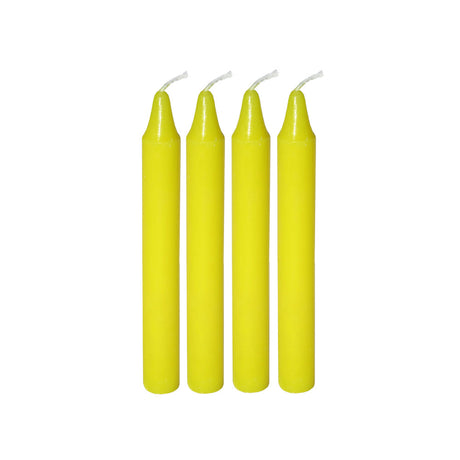Mini Ritual Candle - Yellow (Set of 4)