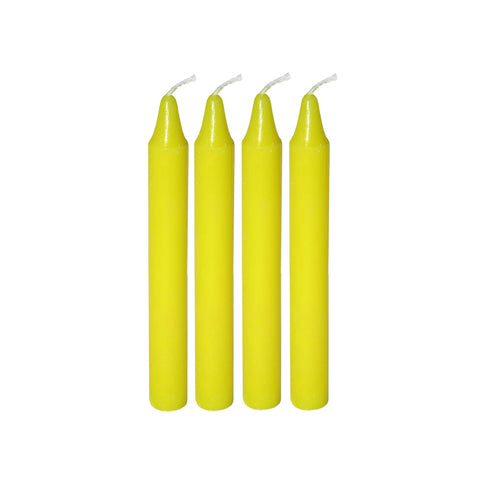 Mini Ritual Candle - Yellow (Set of 4)