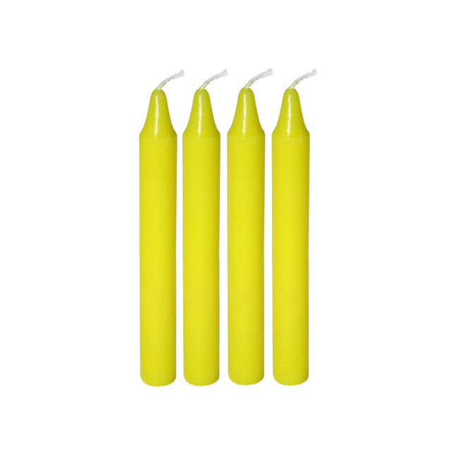 Mini Ritual Candle - Yellow (Set of 4)