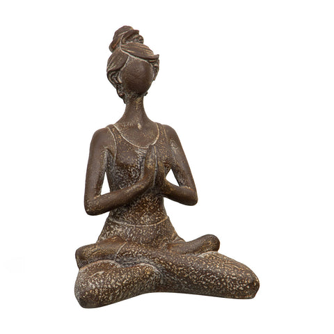 Yoga Sukhasana Pose Statue - Antique