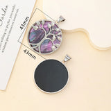 Abalone Shell Tree of Life pendant charm for DIY jewelry projects, necklace creation, and decorative accessory use.