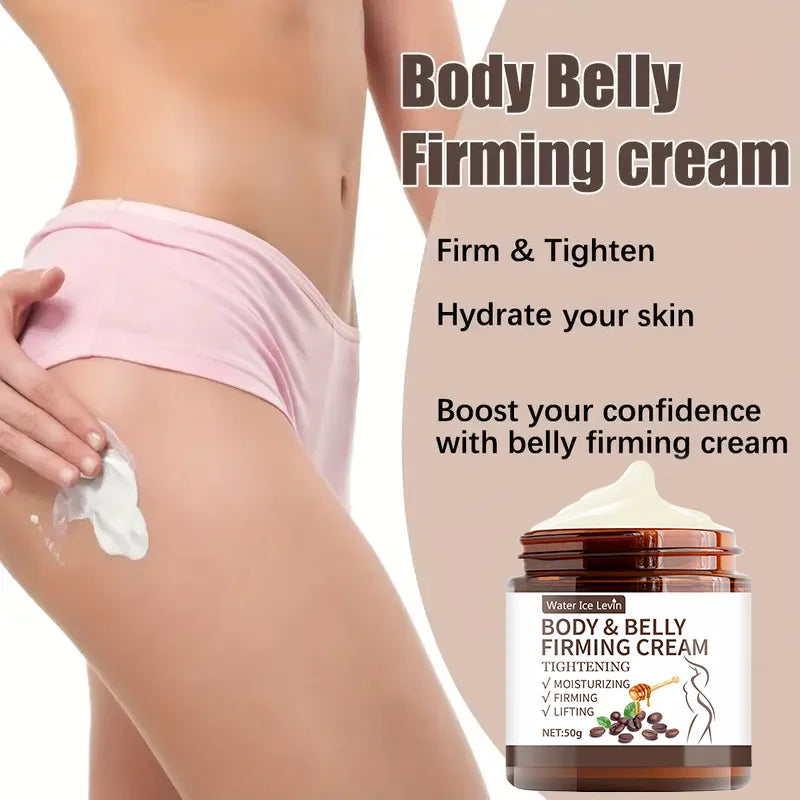Abdominal Firming Cream with Honey & Hyaluronic Acid 60g with plant extracts for moisturizing and skin elasticity support.