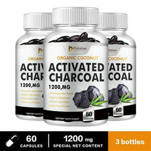 Activated Charcoal capsules bottle for stomach comfort, digestive support, and gut wellness.