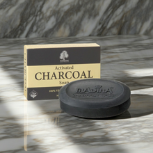 Madina Activated Charcoal Natural Soap bar for face and body cleansing, bath use, and everyday skin care.