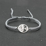 Adjustable braided rope wrist bracelet for everyday accessorizing, relaxed outfits, and flexible wrist fit.