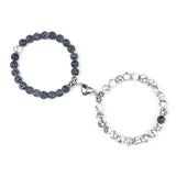Adjustable cord Magnetic Heart Couple Bracelets for comfortable partner fit, romantic gifts, and daily wear.