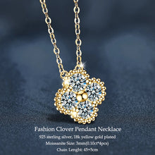 Adjustable lucky clover moissanite necklace for symbolic gifting, everyday fashion, and polished accessory use.