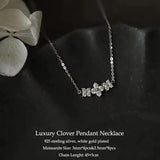 Adjustable moissanite clover jewelry necklace for stylish accessorizing, holiday gifting, and polished daily outfits.