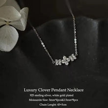 Adjustable moissanite clover jewelry necklace for stylish accessorizing, holiday gifting, and polished daily outfits.