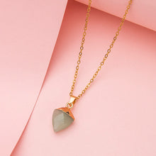 Stainless Steel Adjustable Agate Point Pendant crystal necklace for fashion wear, spiritual styling, and daily accessory use.