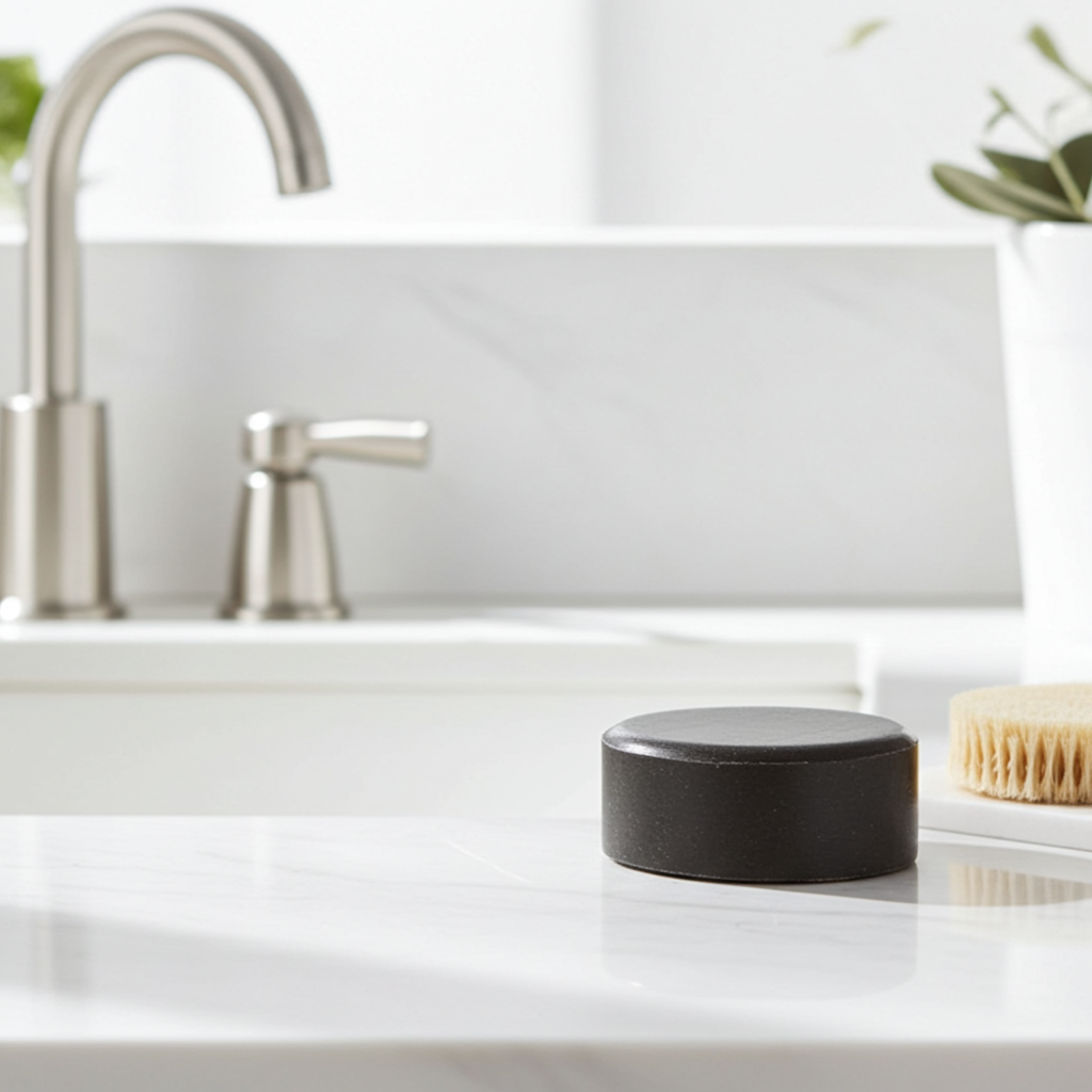 African Black Soap bar for skincare, body cleansing, and regular bath routines.