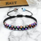 African Jasper gemstone Chakra double bracelet with round beads for energy work, chakra balancing, and casual everyday styling.