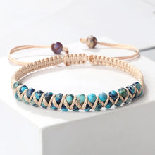 African Jasper stone Chakra wrap bracelet with layered bead styling for meditation, grounding, and holistic fashion wear.