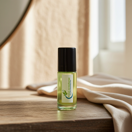 African Musk body oil bottle for moisturizing skin, layering fragrance, and daily body care.